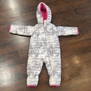Snozu Gray and Pink Kids Puffer Jacket